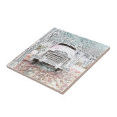 Rustic Truck  White Grey Retro Disted Tegeltje (Zijkant)