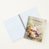 Rustic Truck Wildbloemen Waterverf  Bridal Notitieboek (Binnen)