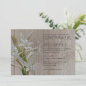 Rustic Tuberose Wedding Invitations Kaart (Staand voorkant)