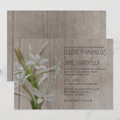 Rustic Tuberose Wedding Invitations Kaart (Voorkant / Achterkant)