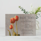 Rustic Tulip Bridal Shower Invitations Kaart (Staand voorkant)