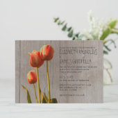 Rustic Tulip Wedding Invitations Kaart (Staand voorkant)