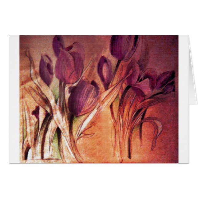 Rustic Tulips-kaart (Voorkant Horizontaal)