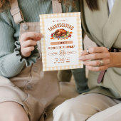 Rustic Turkey Thanksgiving Dinner Gingham Fall  Kaart