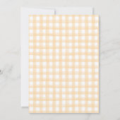 Rustic Turkey Thanksgiving Dinner Gingham Fall  Kaart (Achterkant)