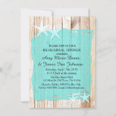 Rustic turkooise repetitief diner nodigt tq1 uit kaart (Voorkant)