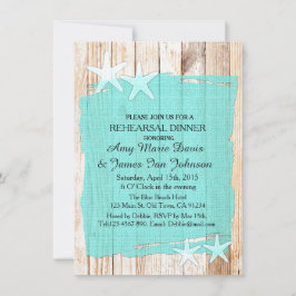 Rustic turkooise repetitief diner nodigt tq1 uit kaart