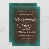 Rustic Turquoise Bachelorette Party Kaart (Voorkant / Achterkant)