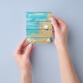 Rustic Turquoise Beach Wedding Invitation Flyer (Hand)