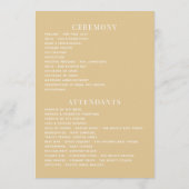 Rustic Turquoise Beach Wedding Programmakaart (Achterkant)