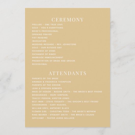 Rustic Turquoise Beach Wedding Programmakaart (Achterkant)