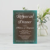 Rustic Turquoise Brown repesal Dinner Invitation Kaart (Staand voorkant)