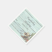 Rustic Turquoise Country Western Boots Pet Servet (Hoek)