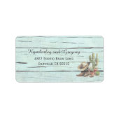 Rustic Turquoise country Western Wedding Etiket (Voorkant)