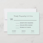 Rustic Turquoise country Western Wedding RSVP Kaartje (Achterkant)