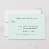 Rustic Turquoise country Western Wedding RSVP Kaartje (Achterkant)