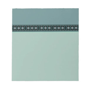 Rustic Turquoise Kilim Pattern Border Notitieblok