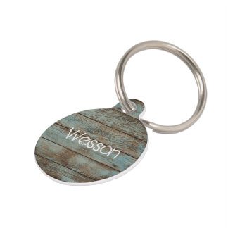 Rustic Turquoise Pet Tag Huisdierpenning