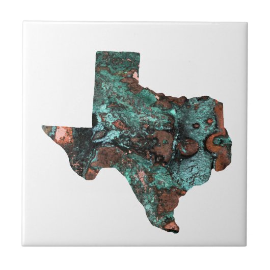 Rustic Turquoise Texas Tegeltje (Voorkant)