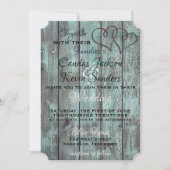 RUSTIC TURQUOISE WEDDING INVITE KAART (Voorkant)