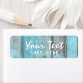 Rustic Turquoise Wood & Boho Chic Boutique Etiket (Insitu)