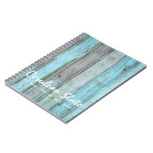 Rustic Turquoise Wood  & Boho Chic Boutique Notitieboek (Linkerzijde)