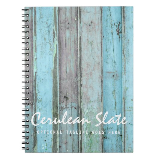Rustic Turquoise Wood  & Boho Chic Boutique Notitieboek (Voorkant)