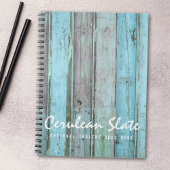 Rustic Turquoise Wood  & Boho Chic Boutique Notitieboek