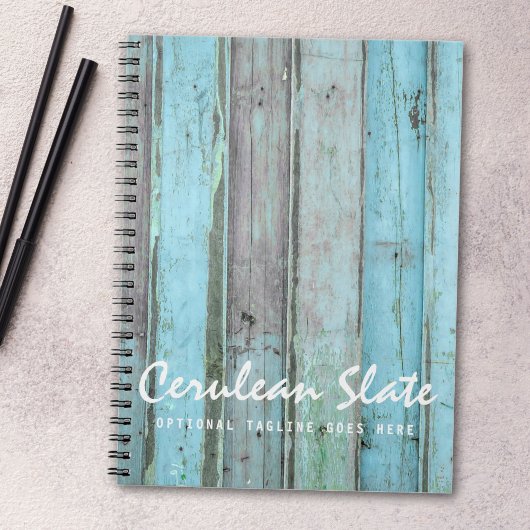 Rustic Turquoise Wood  & Boho Chic Boutique Notitieboek
