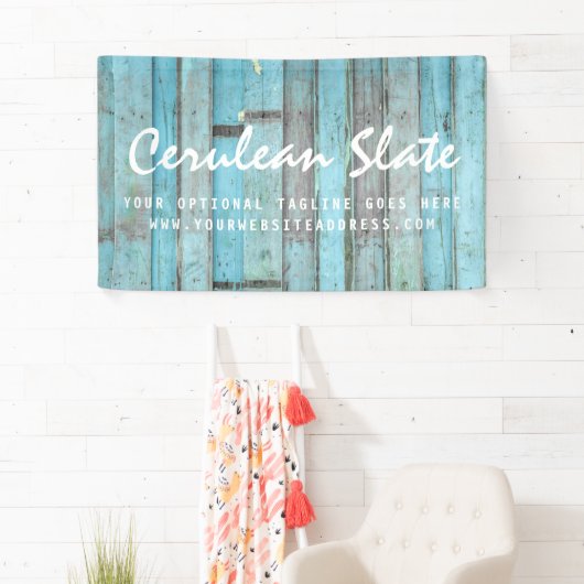 Rustic Turquoise Wood  & Boho Chic Boutique Spandoek (Insitu)