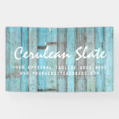 Rustic Turquoise Wood  & Boho Chic Boutique Spandoek (Horizontaal)