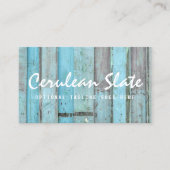 Rustic Turquoise Wood  & Boho Chic Boutique Visitekaartje (Voorkant)
