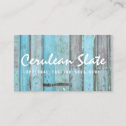 Rustic Turquoise Wood  & Boho Chic Boutique Visitekaartje (Voorkant)