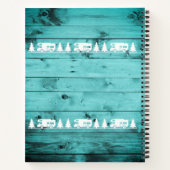 Rustic Turquoise Wood Camping Custom RV Journal Notitieboek (Achterkant)