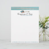 Rustic Turquoise Wood & Feather Arrow Boho Chic Briefhoofd (Staand voorkant)