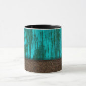 Rustic Turquoise Wood Grain Sandstone Mok (Midden)
