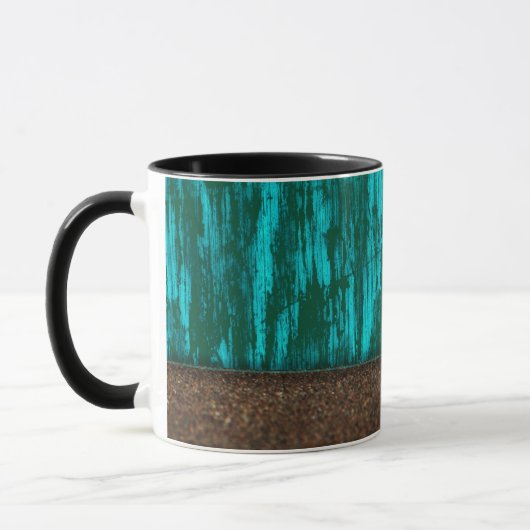  Rustic Turquoise Wood Grain Sandstone Mok (Links)