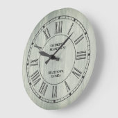 Rustic Turquoise Wood Roman Numeras Beach Grote Klok (Hoek)