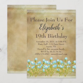 Rustic Tuscan Gold Birthday Kaart
