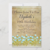 Rustic Tuscan Gold Birthday Uitnodiging (Voorkant)