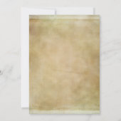 Rustic Tuscan Gold Birthday Uitnodiging (Achterkant)