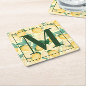 Rustic Tuscan Lemons and Greenery Kartonnen Onderzetters (Schuin)