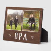 Rustic Twee Foto's Opa Opa Fotoplaat (Zijkant)