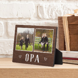 Rustic Twee Foto's Opa Opa Fotoplaat