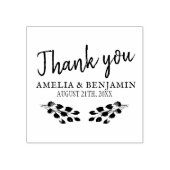 Rustic Twigs Dank u Script Wedding Rubberstempel (Afrduk)