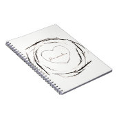 Rustic Twijntanden Twijntakken met het Grote Aange Notitieboek (Rechterzijde)