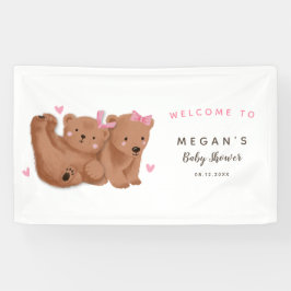 Rustic Twin Girls Cub Beer Baby shower  Spandoek