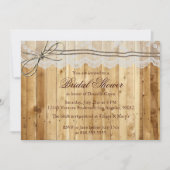 Rustic Twine Lace Wedding Invitation Kaart (Voorkant)