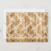 Rustic Twine Lace Wedding Invitation Kaart (Achterkant)
