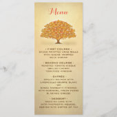 Rustic Twinkle licht Najaar boommenukaart Menu (Voorkant)